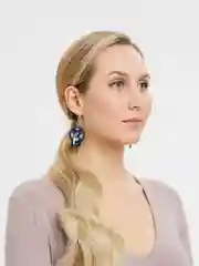 Серьги "Девушка с черепом козла"