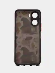 Тёмно-бордовый чехол с ярким рисунком на Vivo Y16 (Виво У16)