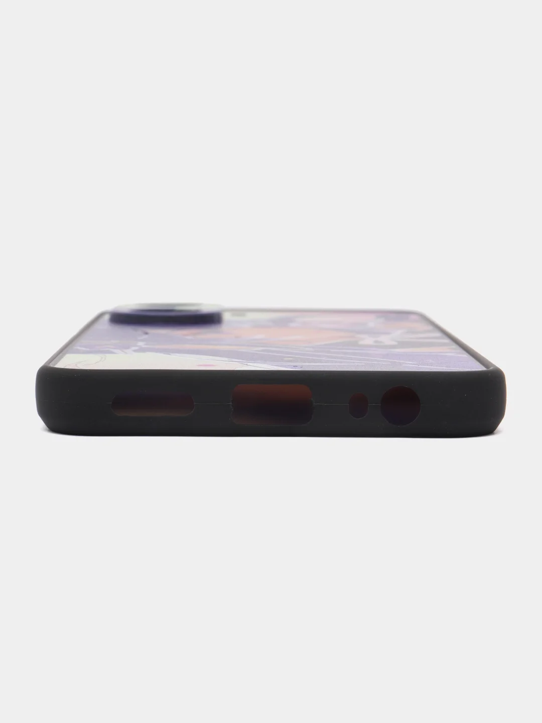 Фиолетовый чехол с ярким рисунком на Vivo Y16 (Виво У16)