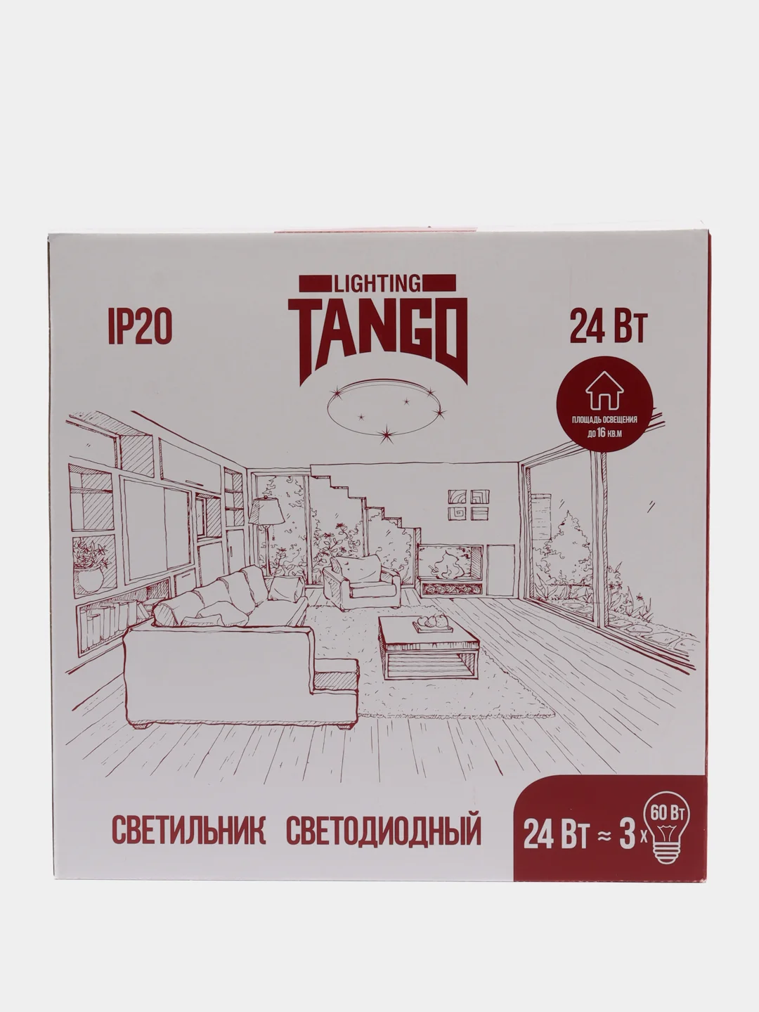 Светильник LED TANGO "Дежавю", 24 Вт, НБП-Р-2, 6000К, 320 х 55