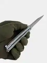 Нож бабочка "Буратино" балисонг складной, сталь 420, клинок светлый (Мастер К. MK204)