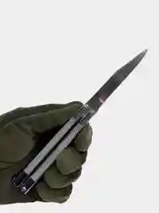 Нож бабочка "Буратино" балисонг складной, сталь 420, клинок светлый (Мастер К. MK204)