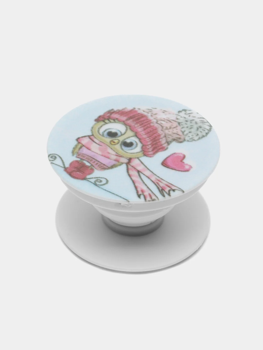 Небесно-голубой держатель для телефона PopSocket (попсокет) с рисунками