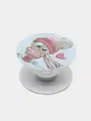 Небесно-голубой держатель для телефона PopSocket (попсокет) с рисунками