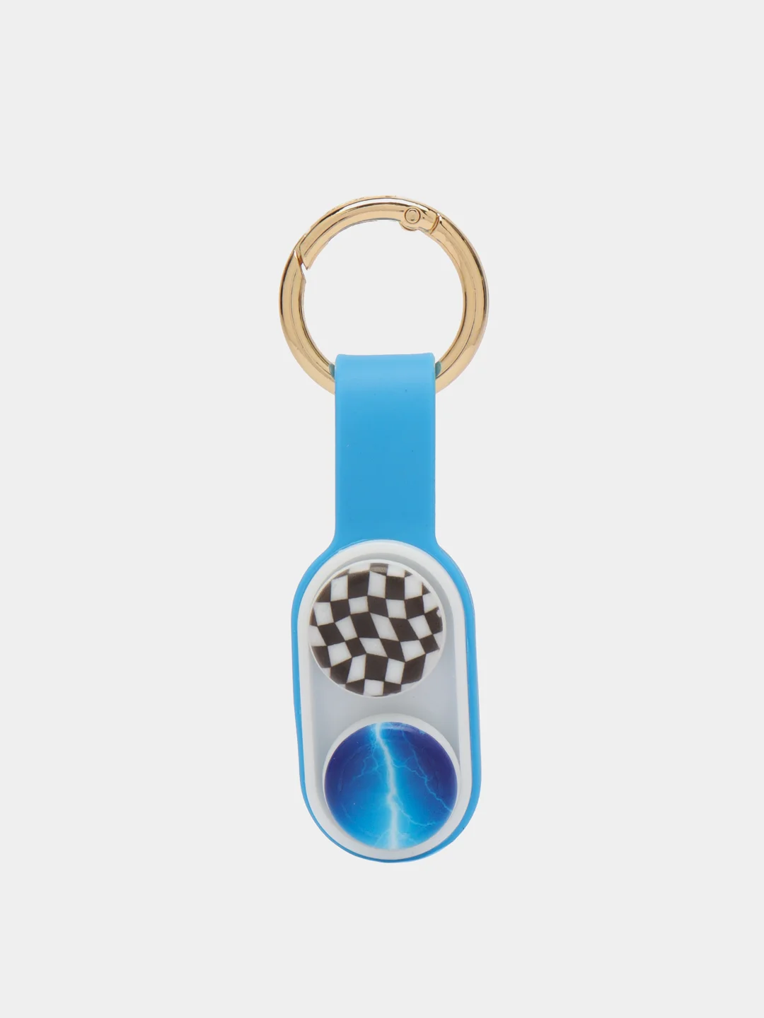 Синий брелок-антистресс Pop Puck (Поп Пак) Fidget Hand Spinner