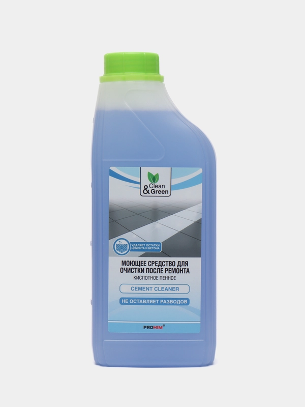 Средство для очистки после ремонта (концентрат, кислотное, пенное) 1 л. Clean&Green