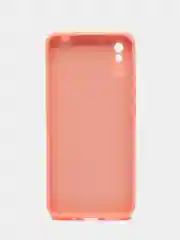 Розовый чехол Xiaomi Redmi 9A, Сяоми Редми 9А пластиковый, под бархатное стекло