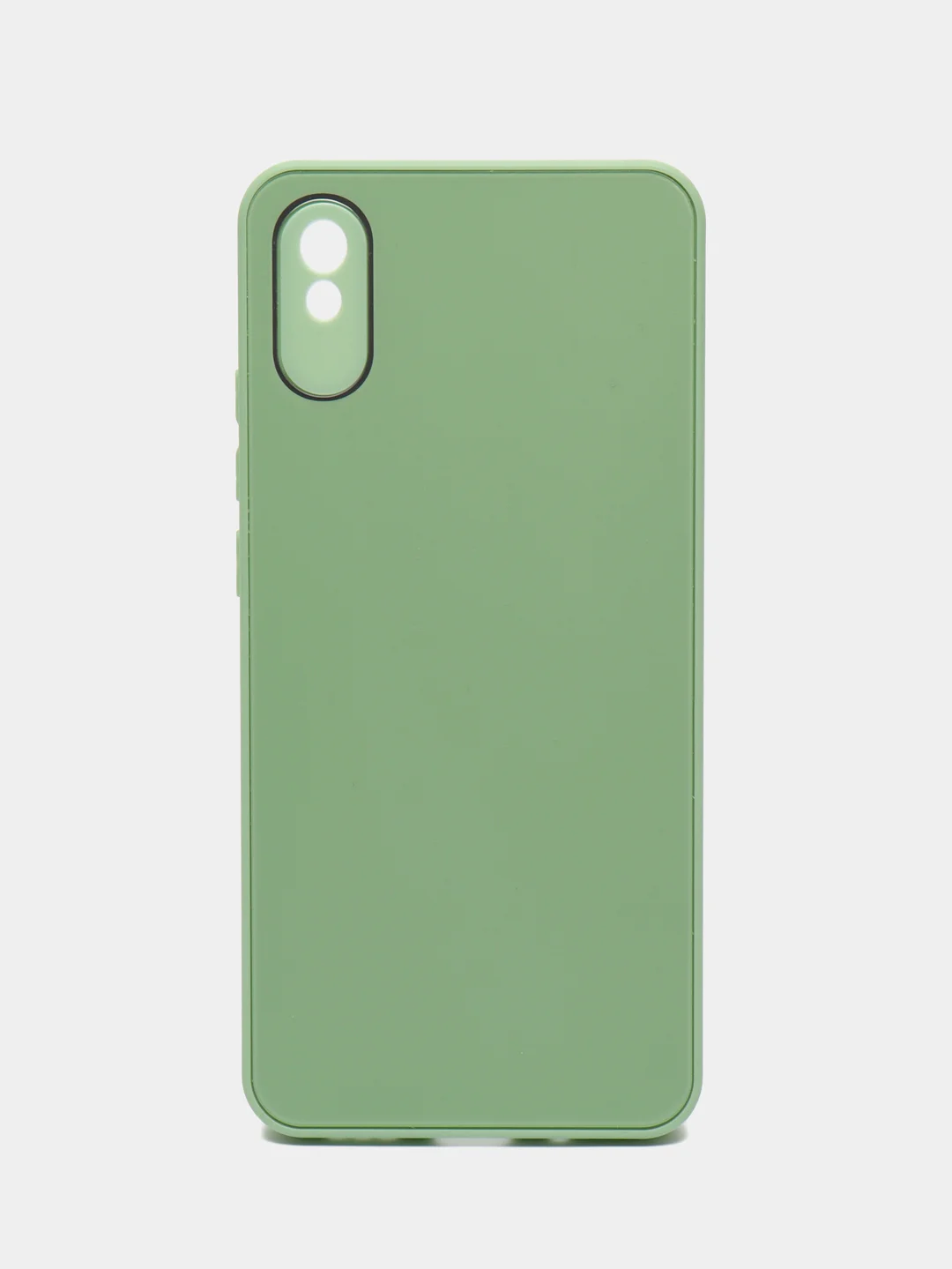 Салатовый чехол Xiaomi Redmi 9A, Сяоми Редми 9А пластиковый, под бархатное стекло