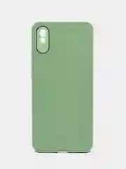 Салатовый чехол Xiaomi Redmi 9A, Сяоми Редми 9А пластиковый, под бархатное стекло