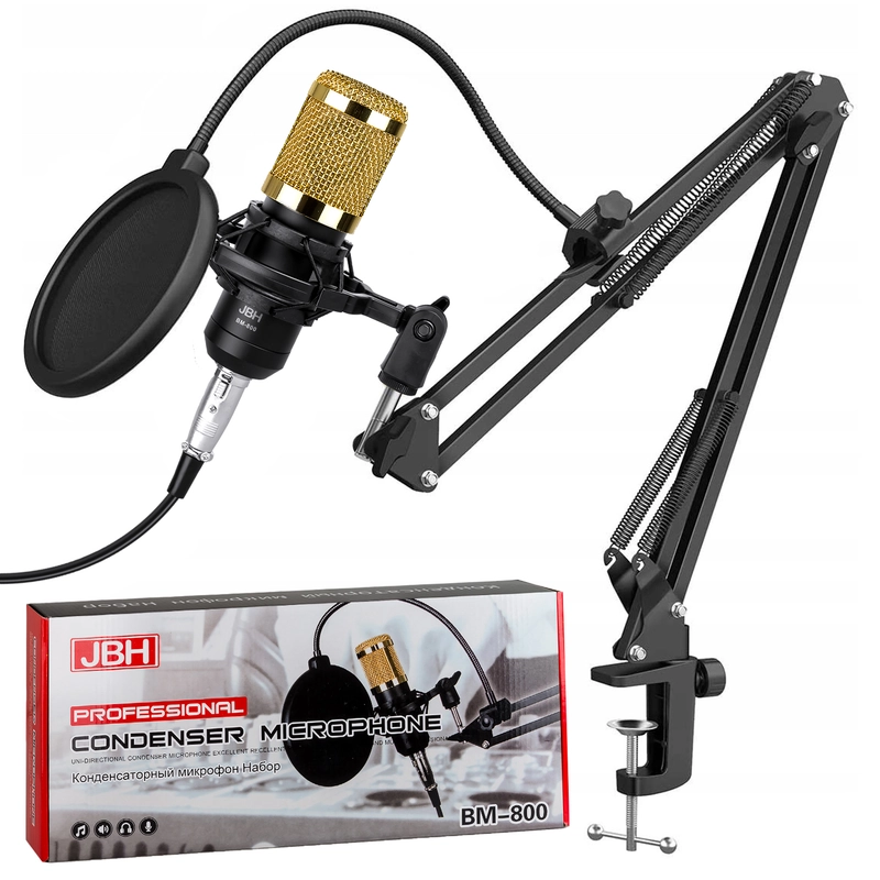 Конденсаторный микрофон JBH, набор Studio BM800