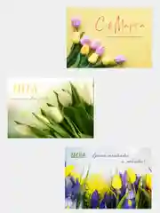 Синий открытка "С 8 марта", 10 х 15 см