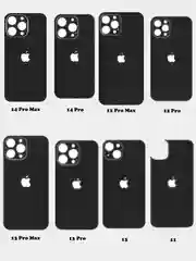 Черный кожаная гидрогелевая пленка на iPhone 11/12/12Pro/13/13Pro/13 Pro Max/14Pro/ 14 Pro Max
