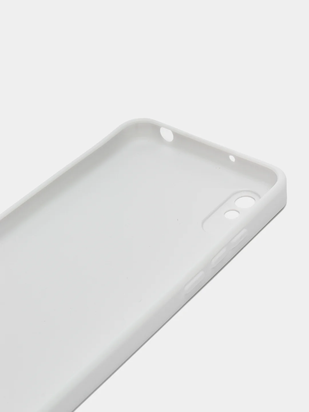 Белый чехол Xiaomi Redmi 9A, Сяоми Редми 9А пластиковый, под бархатное стекло