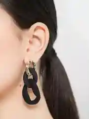 Бронзовый серьги цепи / Серьги круглые