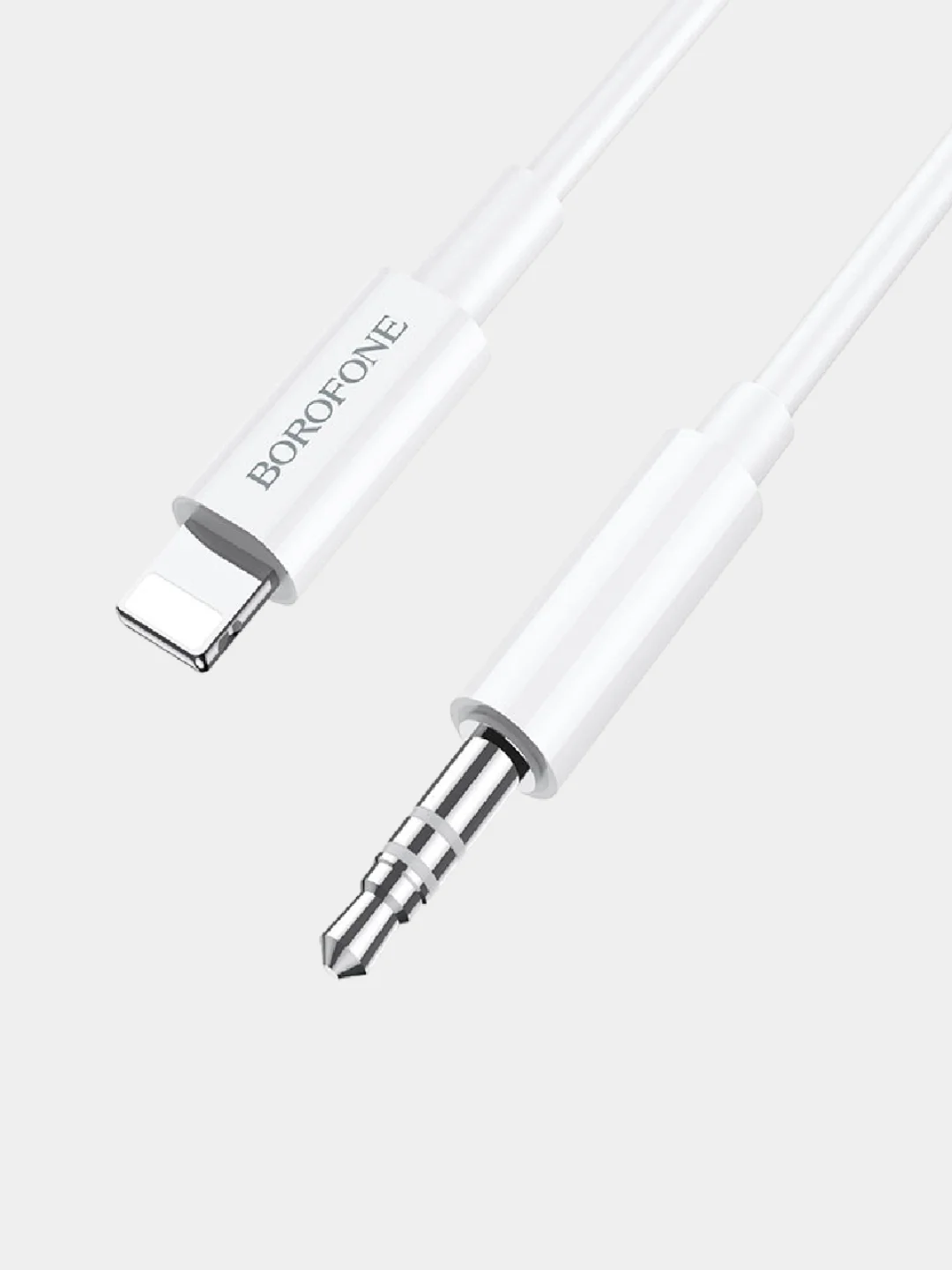 Белый аудио кабель BOROFONE BL9 AUX - 8pin для Lightning на 3.5 мм, 1 м