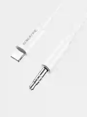 Белый аудио кабель BOROFONE BL9 AUX - 8pin для Lightning на 3.5 мм, 1 м
