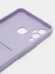 Сиреневый чехол для Infinix HOT 12 PLAY NFC Хот 12 Плей, с карманом для карт, прозрачный