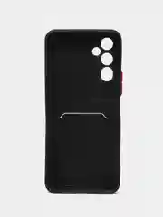 Черный силиконовый чехол для Tecno POVA Neo 2 (Техно Пова Нео 2), прозрачный с карманом для карт