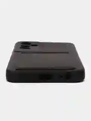 Черный силиконовый чехол для Tecno POVA Neo 2 (Техно Пова Нео 2), прозрачный с карманом для карт