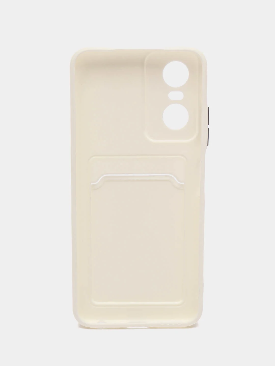 Белый силиконовый чехол для Tecno POP 6 Pro (Техно Поп 6 Про), с карманом для карт, прозрачный