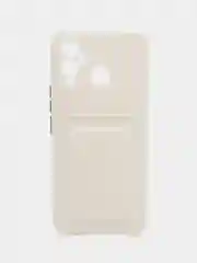Белый чехол для Infinix HOT 12 PLAY NFC Хот 12 Плей, с карманом для карт, прозрачный