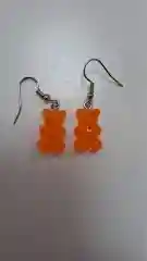 Оранжевый серьги "Мармеладные мишки"