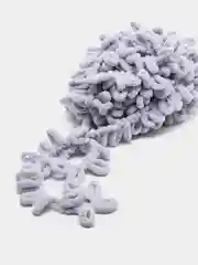 Серый металлик пряжа Alize Puffy, 5 штук, петельки большие
