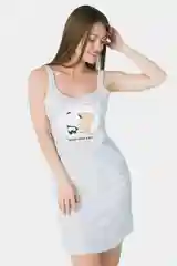 Серебряный сорочка женская на бретельках