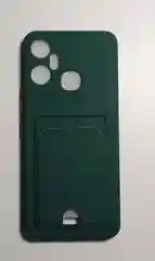 Бирюзовый чехол INFINIX SMART 6 PLUS с карманом для пластиковой карты