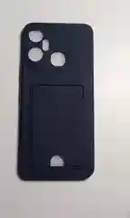 Синий чехол INFINIX SMART 6 PLUS с карманом для пластиковой карты
