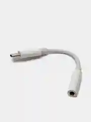 Переходник для наушников с Type-C на AUX (MINI JACK 3.5мм),SONNEN, 0,1м, белый, 513566