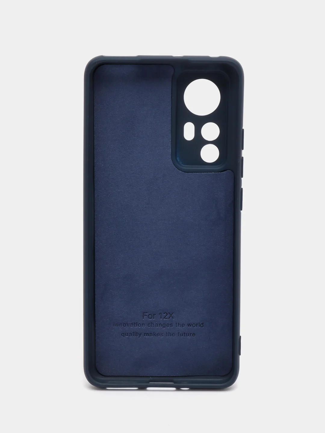 Темно-синий чехол силиконовый Xiaomi 12, 12S, 12X, Сяоми 12, 12С, 12Х