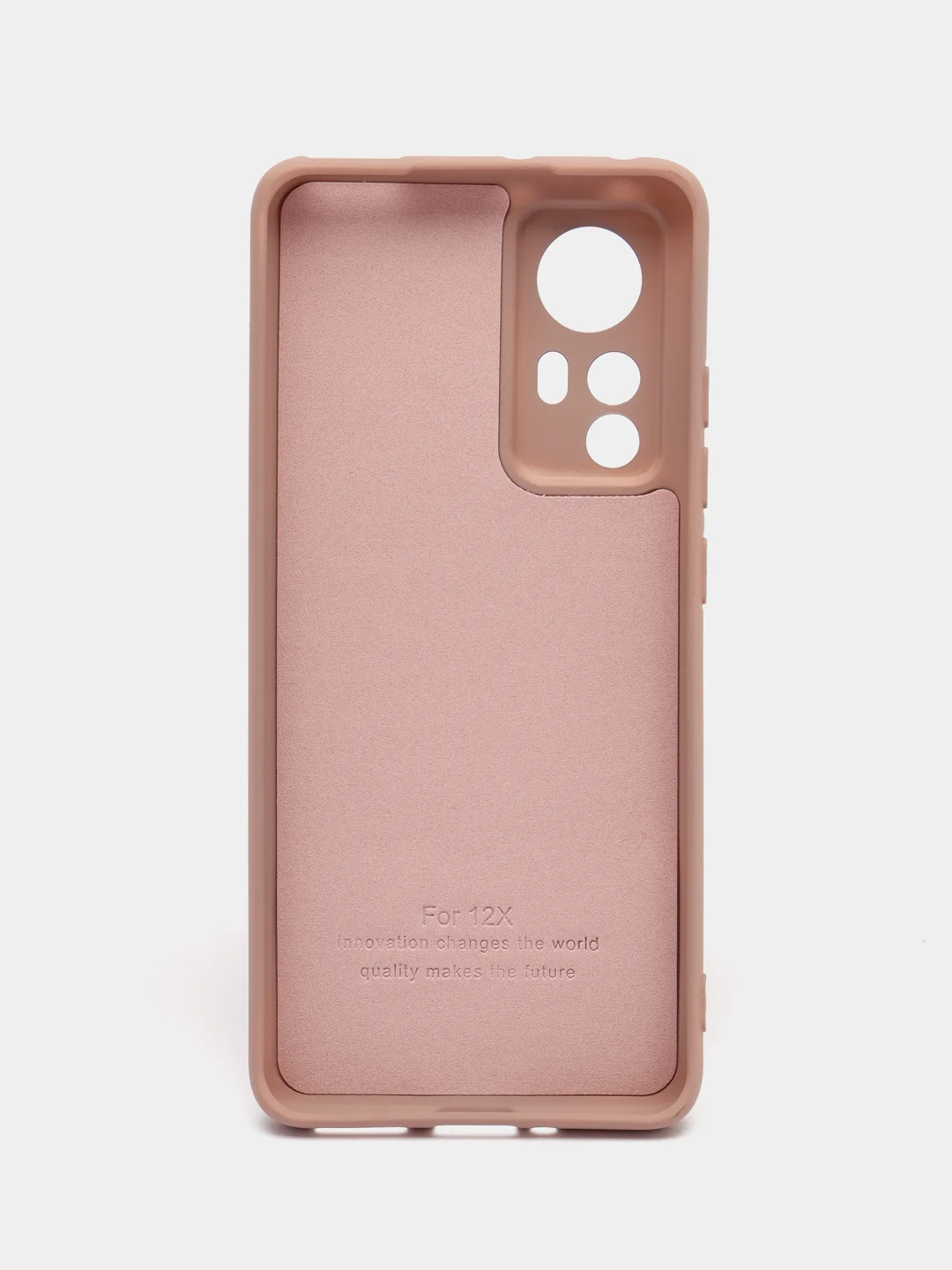 Бежевый чехол силиконовый Xiaomi 12, 12S, 12X, Сяоми 12, 12С, 12Х