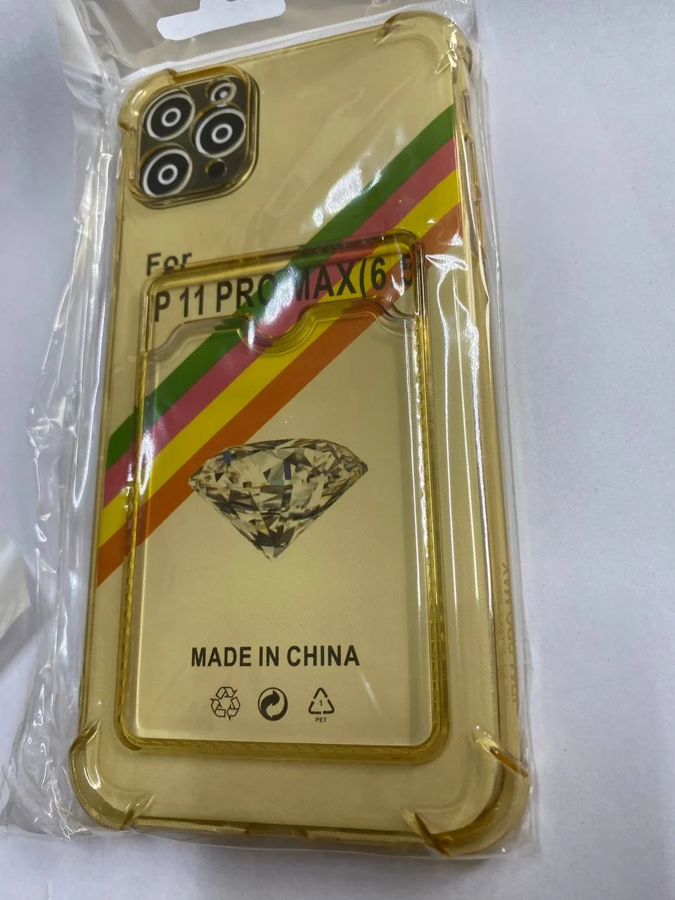 Бронзовый чехол для iPhone 11 Pro Max, с карманом для карт