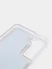 Пурпурный чехол силиконовый жидкий с блестками Samsung S21 Plus + Ultra