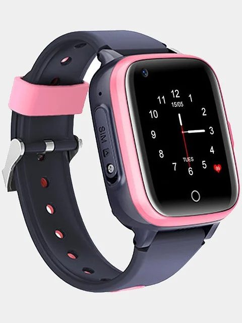 Розовый детские смарт часы Smart Baby Watch KT15 Lite 4G с видеозвонком