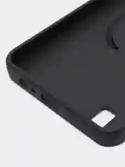 Черный чехол Realme C31 (Реалми С31) силиконовый, магнитный, с кольцом