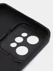 Черный чехол Realme C31 (Реалми С31) силиконовый, магнитный, с кольцом
