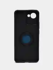 Черный чехол для Realme C30 C30s Narzo 50i Prime Реалми С30 Нарзо силиконовый магнитный с кольцом