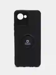 Черный чехол для Realme C30 C30s Narzo 50i Prime Реалми С30 Нарзо силиконовый магнитный с кольцом