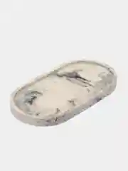 Серый подставка для свечей и украшений, из гипса, ручная работа. Подарок