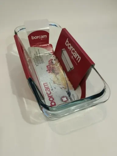 Противень для духовки, форма для запекания кекса, хлеба, стеклянная, прямоугольная 25*12см