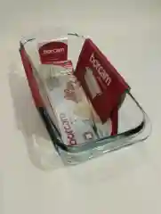 Противень для духовки, форма для запекания кекса, хлеба, стеклянная, прямоугольная 25*12см