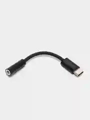 Черный переходник USB-C на 3.5 мм, поддержка проводного управления и микрофона