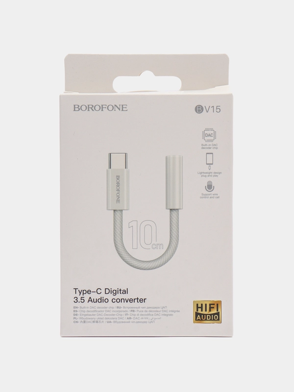 Переходник USB-C на 3.5 мм, поддержка проводного управления и микрофона