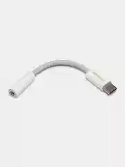 Белый переходник USB-C на 3.5 мм, поддержка проводного управления и микрофона