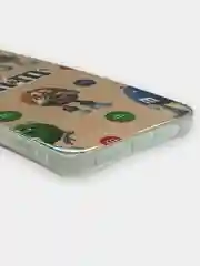 Бежевый чехол силиконовый, с рисунком для Samsung Galaxy M23