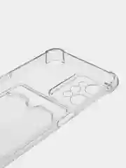 Прозрачный силиконовый чехол для Realme C31 (Реалми С31), с карманом для карт, прозрачный