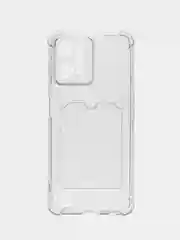 Прозрачный силиконовый чехол для Realme C31 (Реалми С31), с карманом для карт, прозрачный
