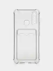 Хром чехол Vivo Y11 / Y12 / Y15 / Y17 с карманом для карт
